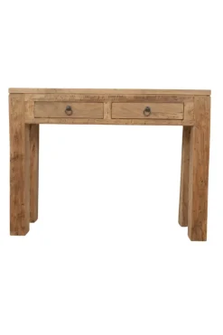 teak houten sidetable met 2 lades 100 cm