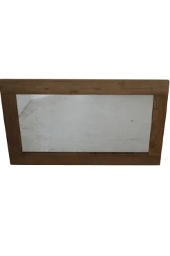 Teak Houten Spiegel Stoer met Dikke Rand 120x70cm