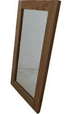 Teak Houten Spiegel Stoer met Dikke Rand 120x70cm