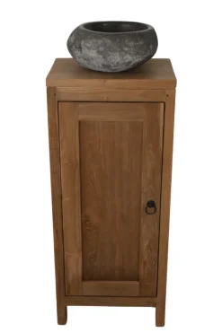 Teak houten toiletkastje 36x25x85h cm