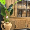 Teak houten vaas