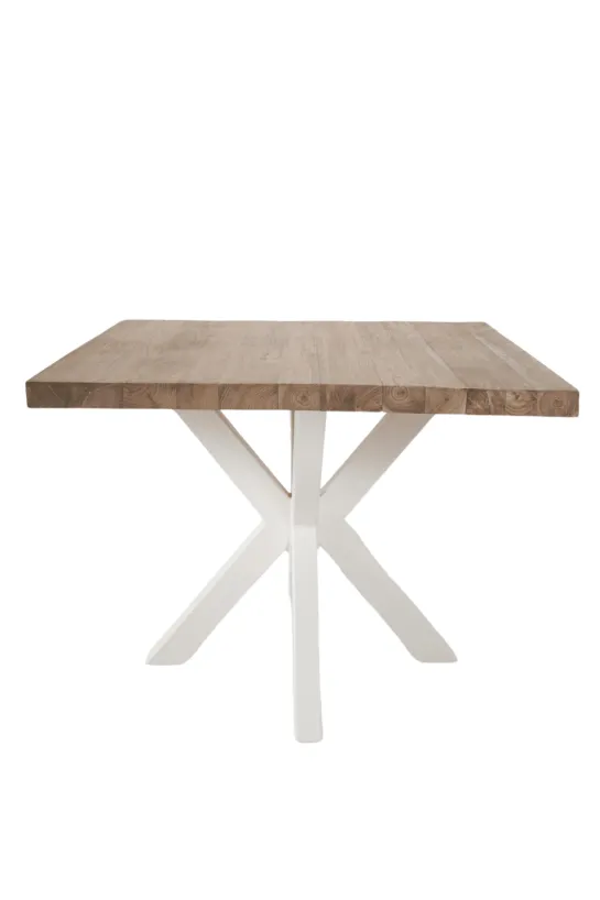 Teak houten vierkanten eettafel 100×100 cm