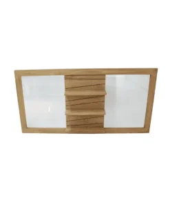 Teak spiegel met plankjes
