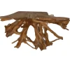Teak wortel side table 130 cm