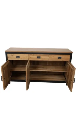 Teakhouten Dressoir met Metalen Details – 150 cm