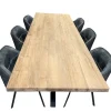 Teakhouten Eettafel met Zwarte Matrixpoot 280 cm