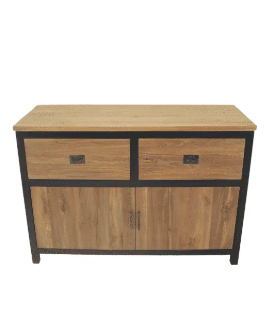 Teakhouten Industrieel badkamermeubel 120 cm