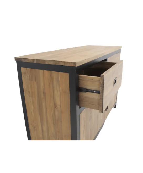 Teakhouten Industrieel badkamermeubel 120 cm