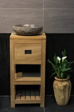 Teakhouten klein toiletkastje