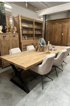 Teakhouten Landelijke Eettafel – 300 cm