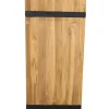 Teakhouten Pilaar met Metalen Strips