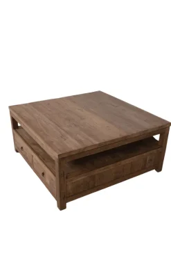 Teakhouten salontafel met lades