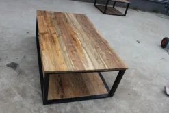 Teakhouten salontafel met onderblad