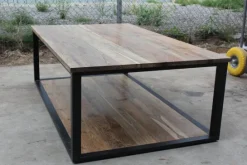 Teakhouten salontafel met onderblad