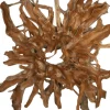 Teakhouten wortel wanddecoratie 200x45x200 cm vierkant