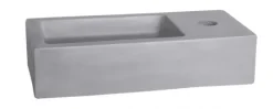 Toilet wasbakje met zwart metalen beugel er onder incl kraan, afvoerplug en sifon