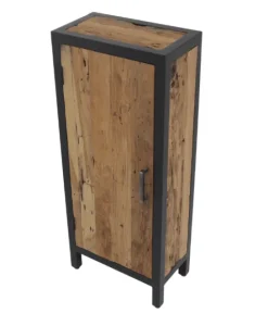 Toiletkastje teak met metaal Erosie
