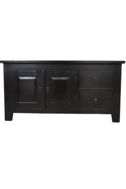 TV-meubel Koloniaal Zwart 120 cm