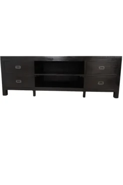 TV-meubel Koloniaal Zwart / Bruin 160 cm
