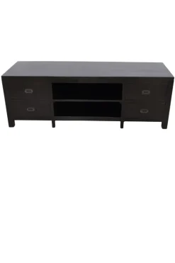 TV-meubel Koloniaal Zwart / Bruin 160 cm