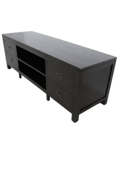 TV-meubel Koloniaal Zwart / Bruin 160 cm