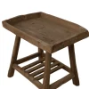 Uniek Teak Houten Bijzettafeltje – 71x50x61 cm