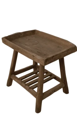 Uniek Teak Houten Bijzettafeltje – 71x50x61 cm