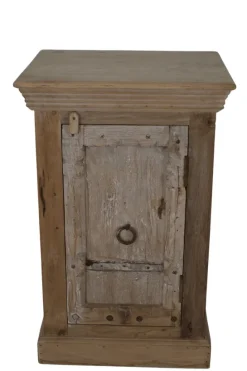 Uniek Wit-Beige Houten Kastje 50 cm