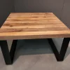 Vierkante salontafel met dik blad