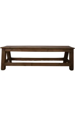 Vintage oud houten school bankje 150 cm