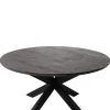 Walnoot bruin kleurige ronde eettafel 130 cm