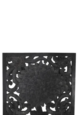 Wanddecoratie Houtsnijwerk zwart