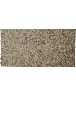 Wanddecoratie schilderij van hout stokjes 244x122x6 cm