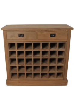 Wijnkast dressoir/ wijnkast teakhout