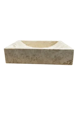 Witte beige marmeren wasbak