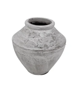 Witte stenen ronde pot