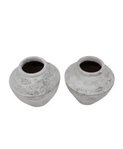 Witte stenen ronde pot