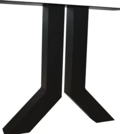 Zwart metalen Y poot