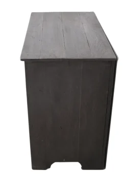 Zwart oud landelijk houten kastje 80x43x70 cm