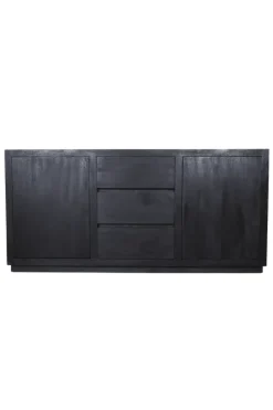 Zwart Strak Dressoir – 180 cm breed