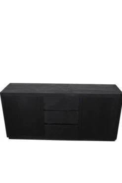 Zwart Strak Dressoir – 180 cm breed