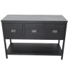 Zwart Teak Houten Badkamermeubel / Dressoir